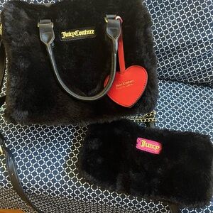 Juicy Couture Furry Satchel Bag
